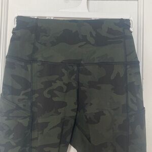lululemon athletica Camo Leggings - Black and Green